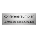 Konferenzraumplan - Conference Room Schedule