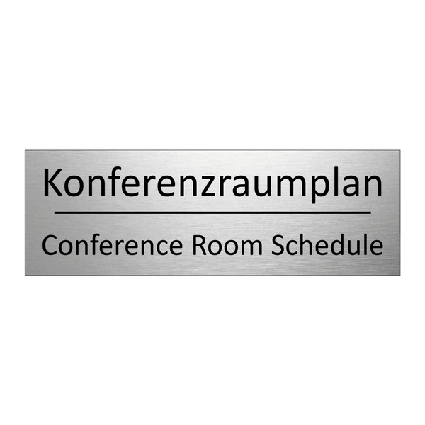 Konferenzraumplan - Conference Room Schedule