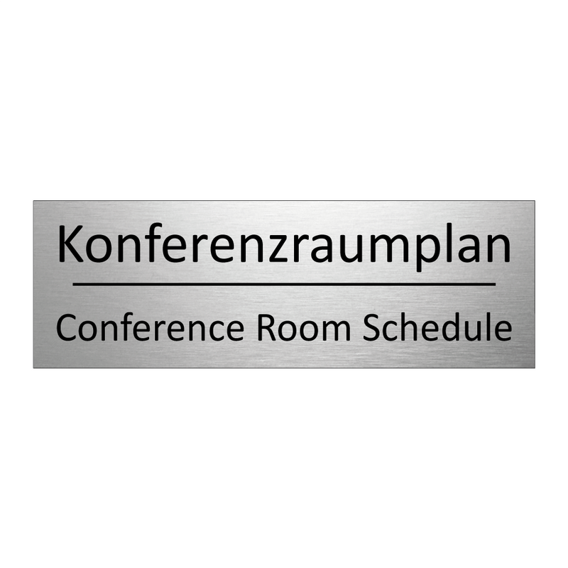 Konferenzraumplan - Conference Room Schedule