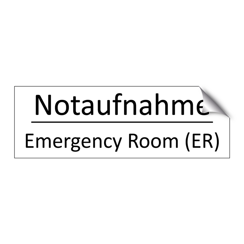 Notaufnahme - Emergency Room (ER)