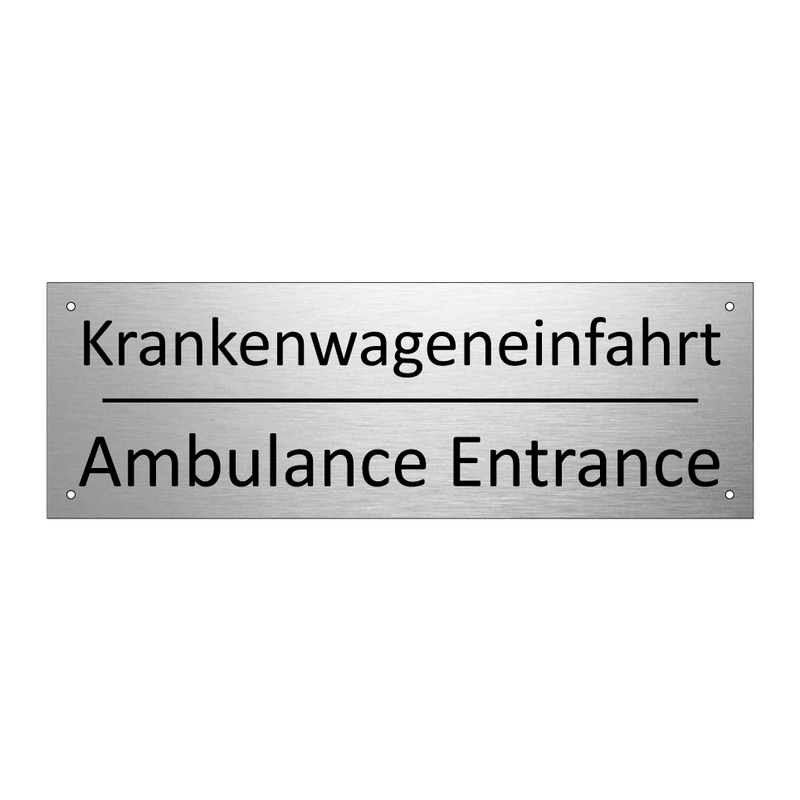 Krankenwageneinfahrt - Ambulance Entrance
