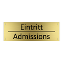 Eintritt - Admissions
