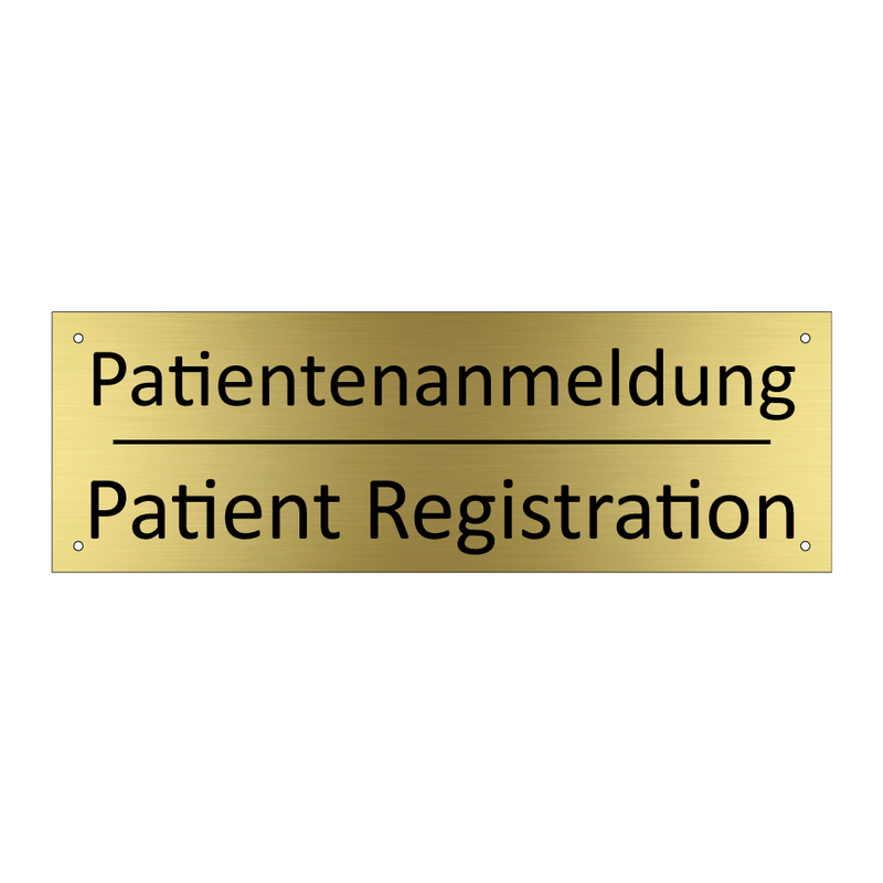 Patientenanmeldung - Patient Registration