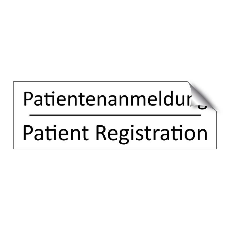Patientenanmeldung - Patient Registration