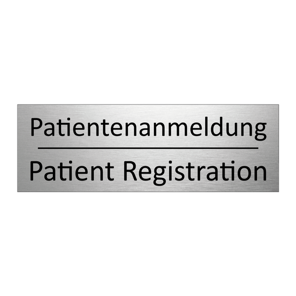 Patientenanmeldung - Patient Registration