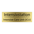 Intensivstation - Intensive Care Unit (ICU)