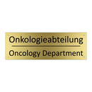 Onkologieabteilung - Oncology Department