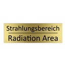 Strahlungsbereich - Radiation Area