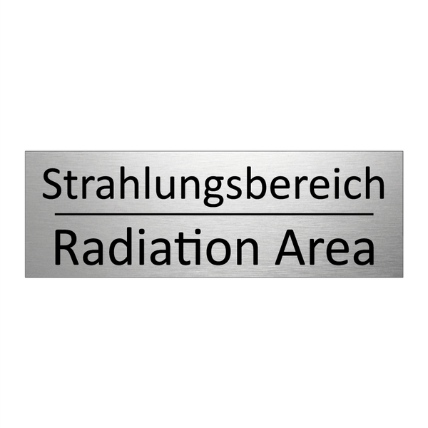 Strahlungsbereich - Radiation Area