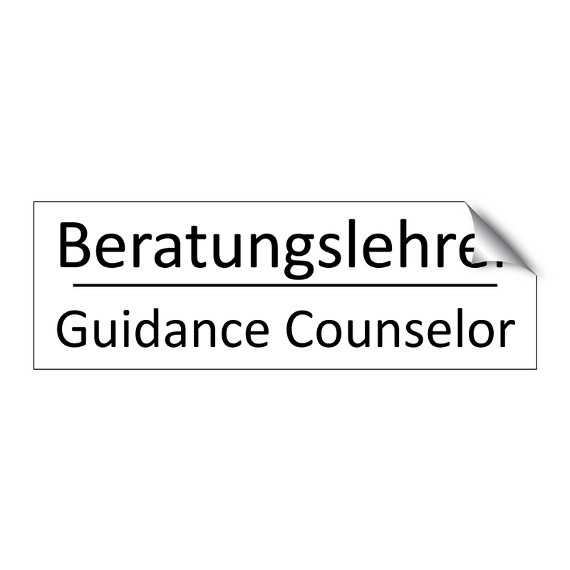 Beratungslehrer - Guidance Counselor