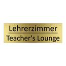 Lehrerzimmer - Teacher's Lounge