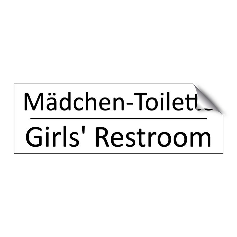 Mädchen-Toilette - Girls' Restroom