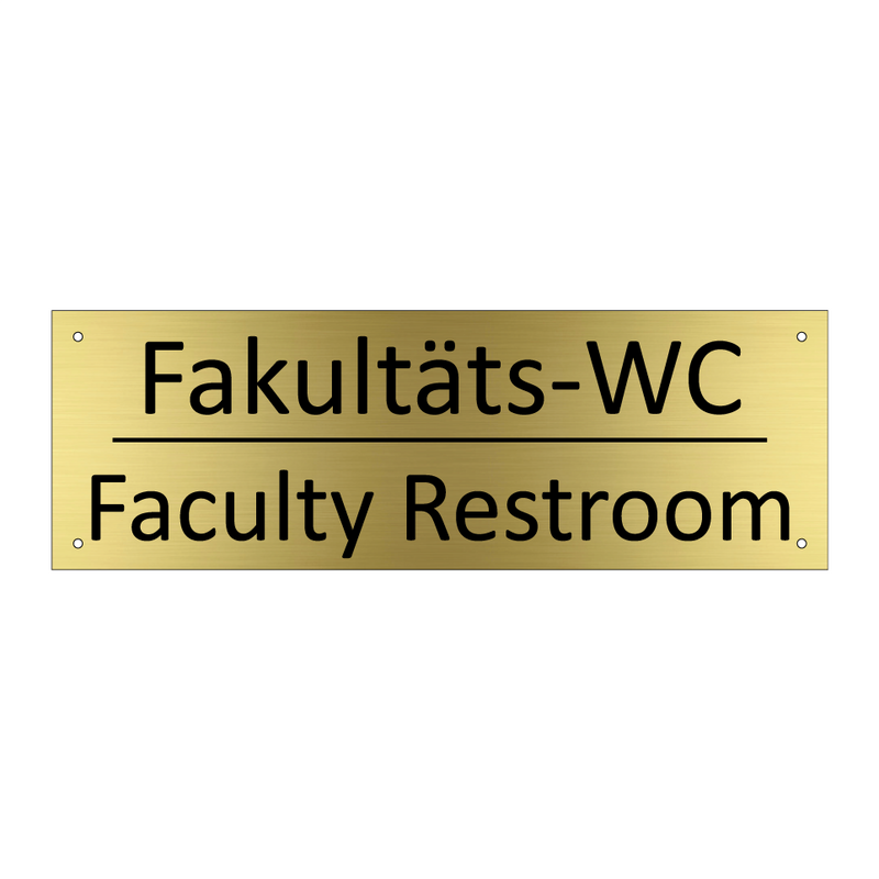 Fakultäts-WC - Faculty Restroom