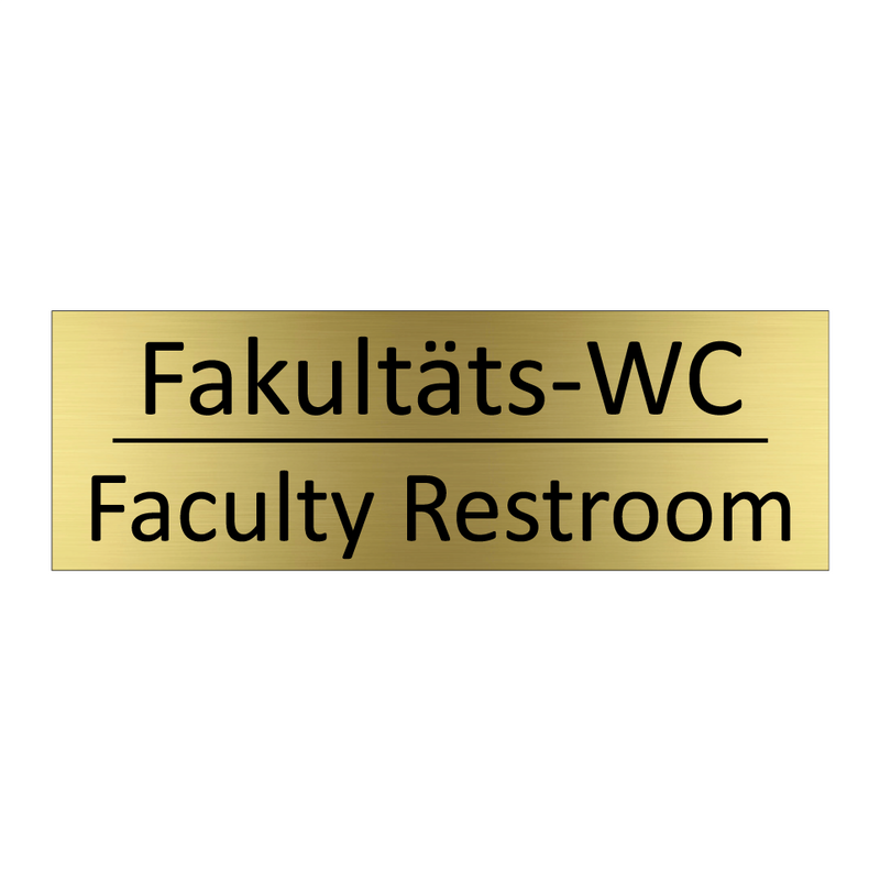 Fakultäts-WC - Faculty Restroom