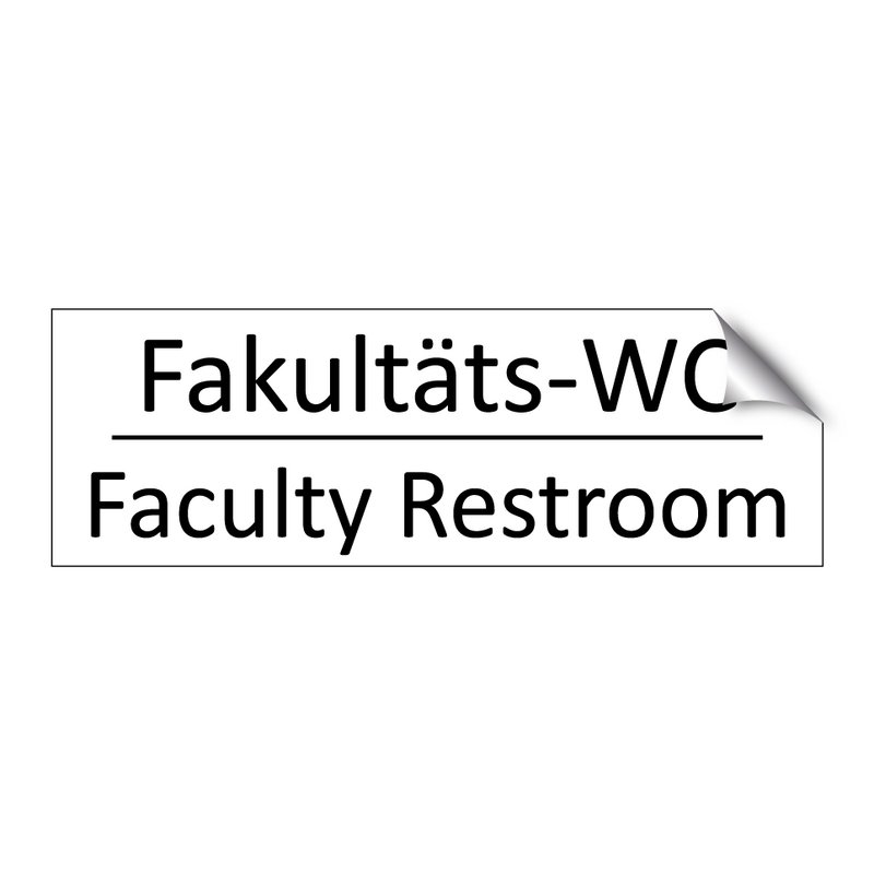 Fakultäts-WC - Faculty Restroom