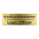 Kreditsachbearbeiter - Loan Officer