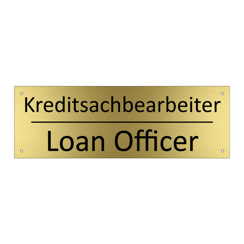 Kreditsachbearbeiter - Loan Officer