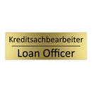 Kreditsachbearbeiter - Loan Officer