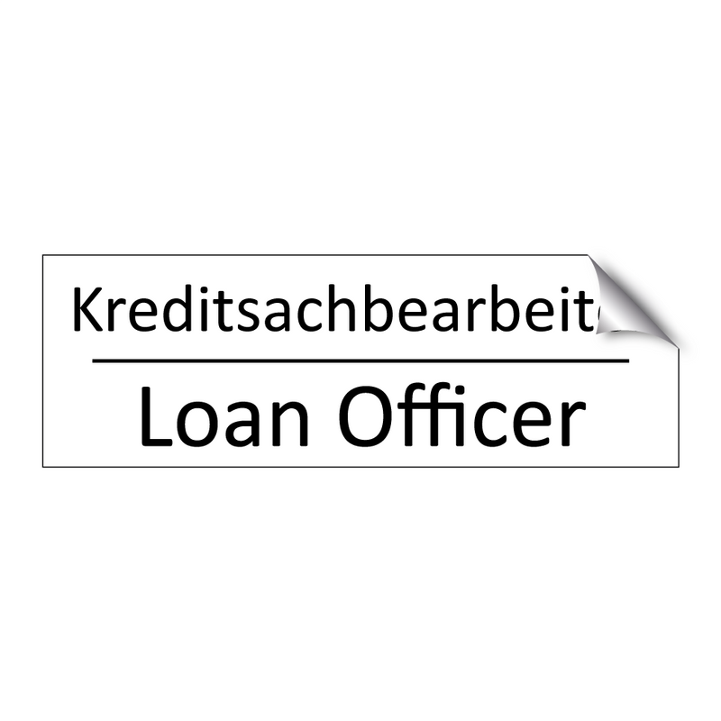 Kreditsachbearbeiter - Loan Officer