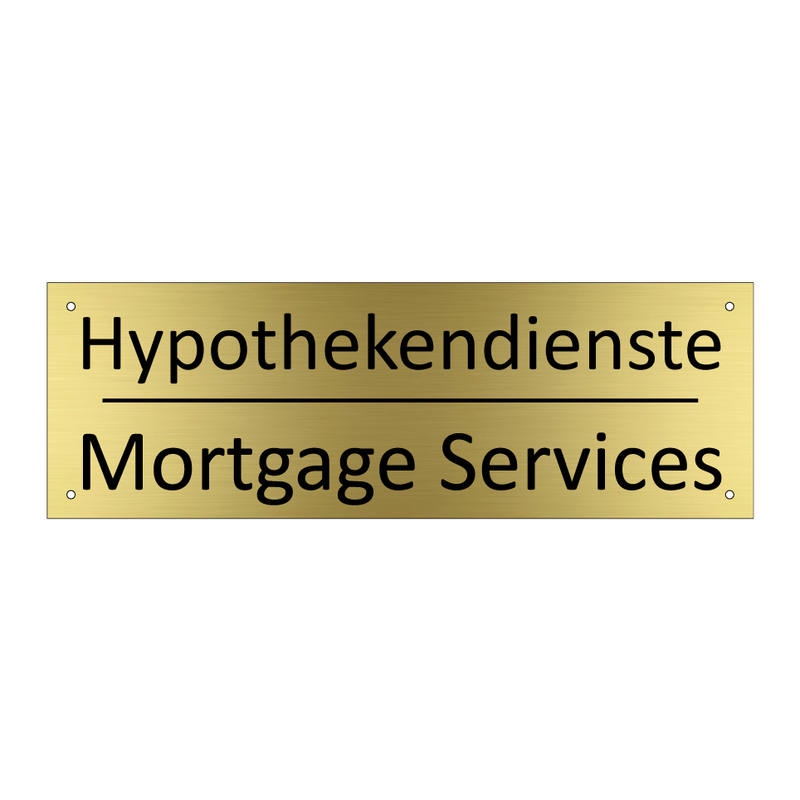 Hypothekendienste - Mortgage Services