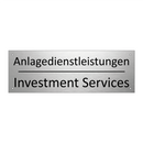 Anlagedienstleistungen - Investment Services