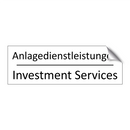 Anlagedienstleistungen - Investment Services