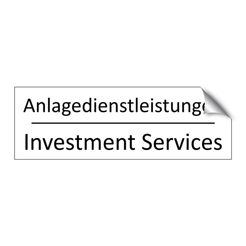 Anlagedienstleistungen - Investment Services