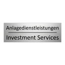 Anlagedienstleistungen - Investment Services