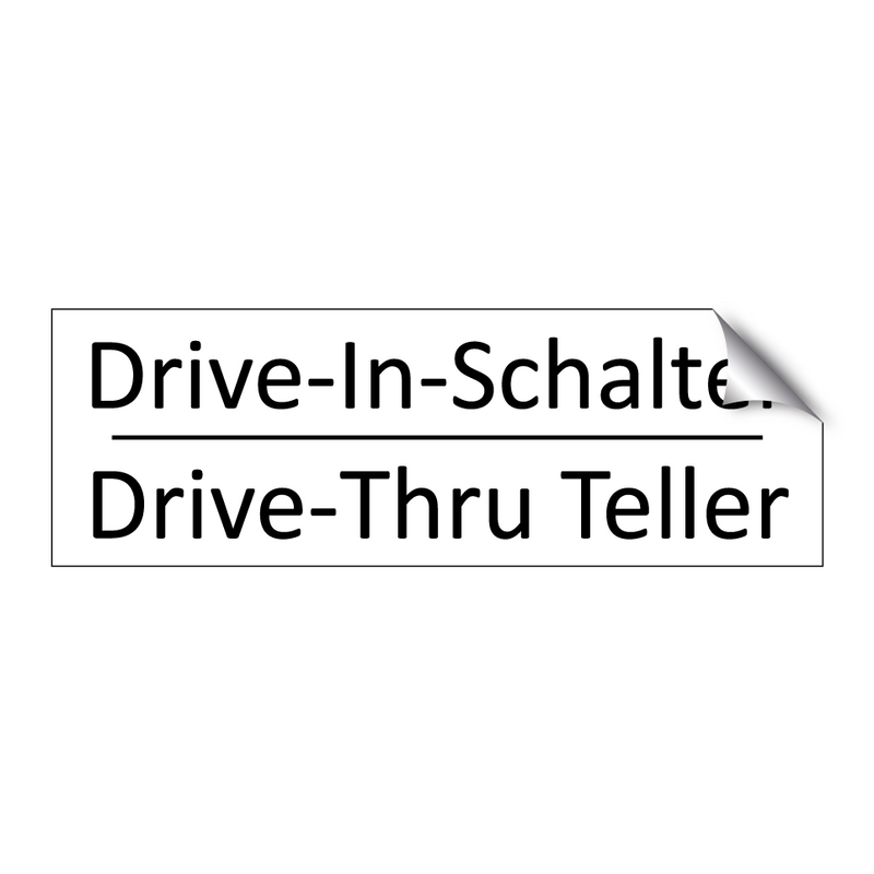 Drive-In-Schalter - Drive-Thru Teller