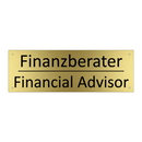 Finanzberater - Financial Advisor