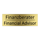 Finanzberater - Financial Advisor