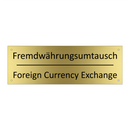 Fremdwährungsumtausch - Foreign Currency Exchange