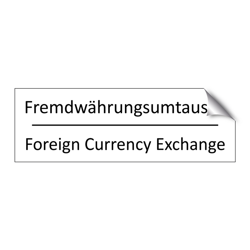 Fremdwährungsumtausch - Foreign Currency Exchange