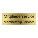 Mitgliederservice - Membership Services