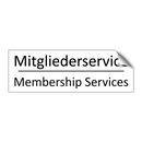 Mitgliederservice - Membership Services