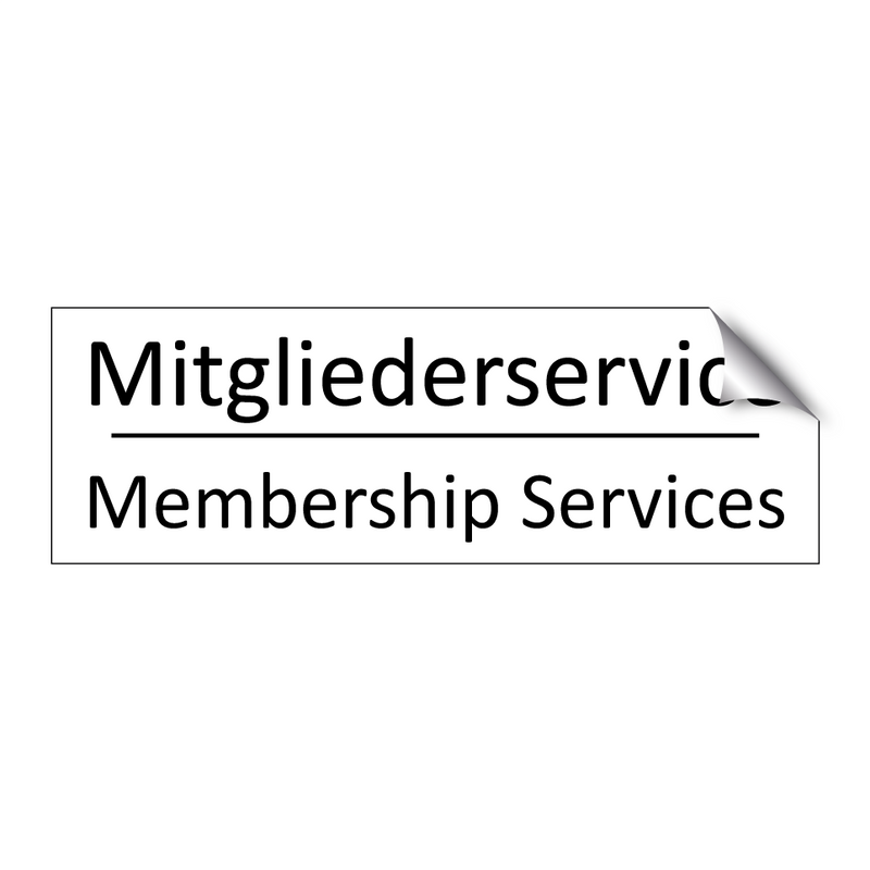 Mitgliederservice - Membership Services