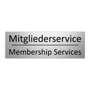 Mitgliederservice - Membership Services