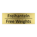 Freihanteln - Free Weights