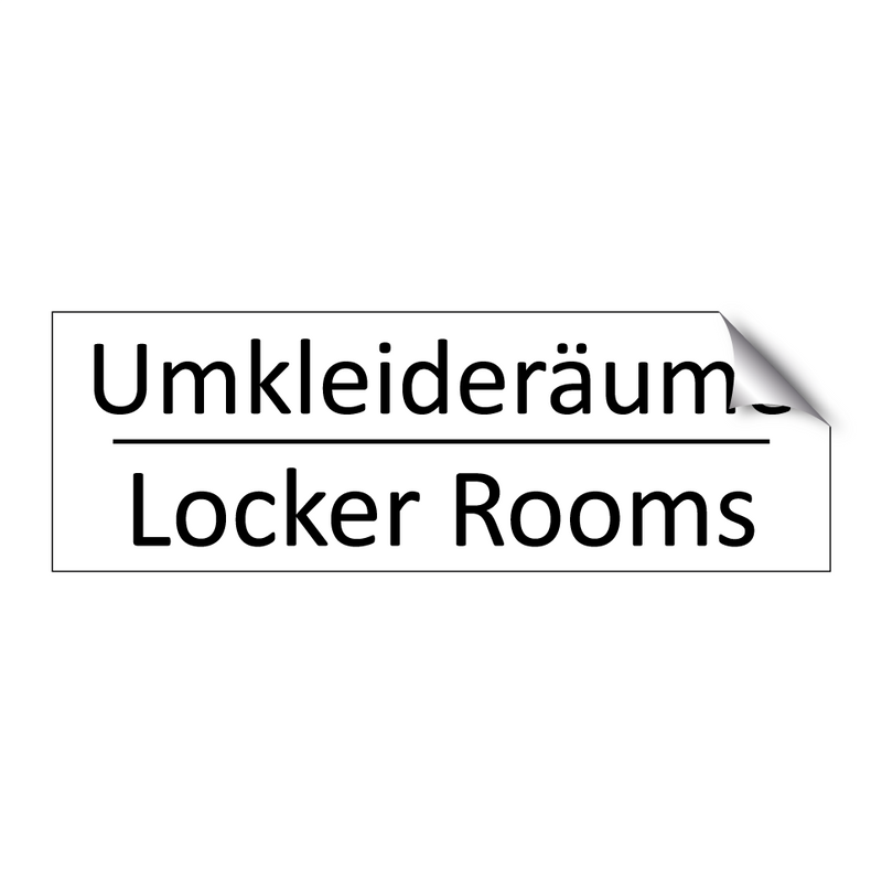 Umkleideräume - Locker Rooms