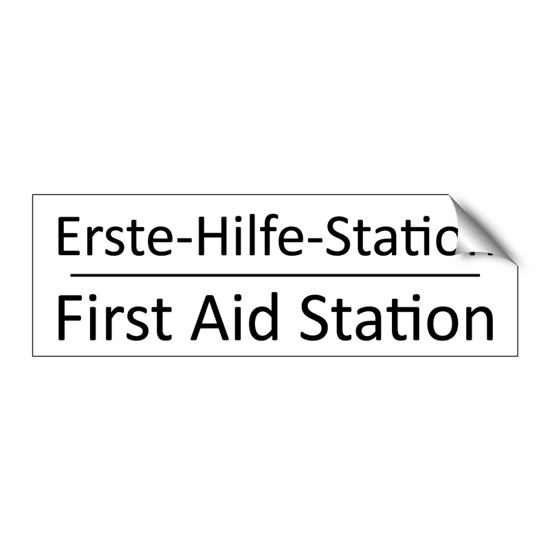 Erste-Hilfe-Station - First Aid Station