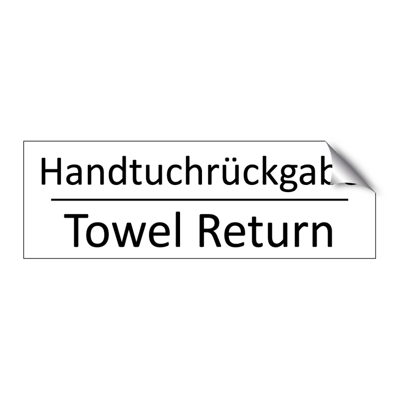 Handtuchrückgabe - Towel Return