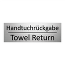 Handtuchrückgabe - Towel Return