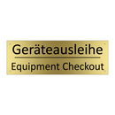 Geräteausleihe - Equipment Checkout