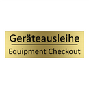 Geräteausleihe - Equipment Checkout