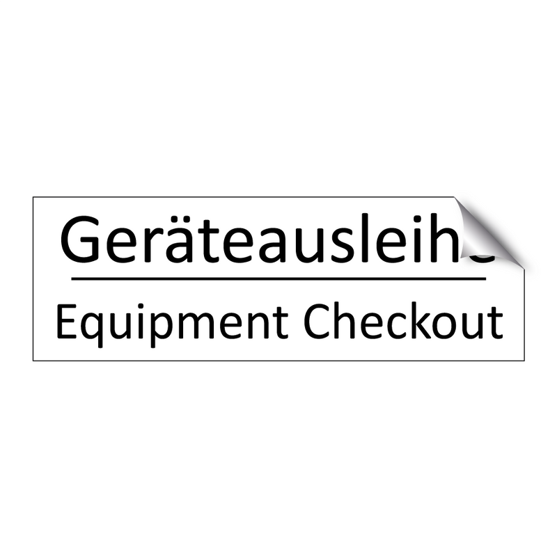 Geräteausleihe - Equipment Checkout