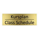 Kursplan - Class Schedule