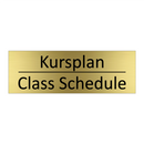 Kursplan - Class Schedule