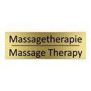 Massagetherapie - Massage Therapy