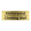 Kletterwand - Climbing Wall