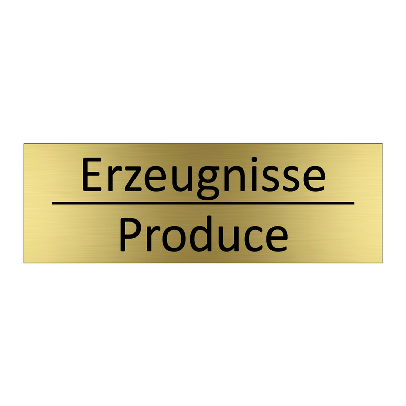 Erzeugnisse - Produce